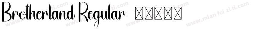 Brotherland Regular字体转换